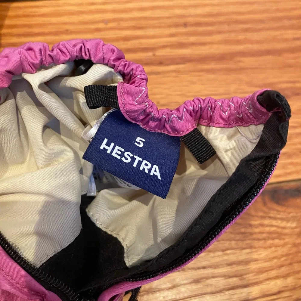 Hestra Kids Pink Snow Gloves